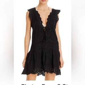surf gypsy black, eyelet, mini dress small Nwt
